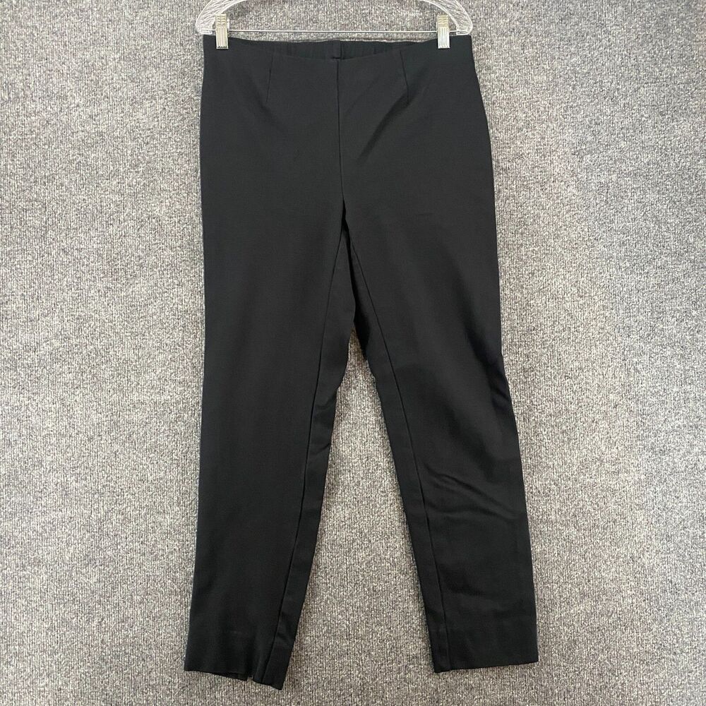 J Jill Ponte Pants Womens S Black Slim Fit Pull On Straight Comfy Casual Ladies